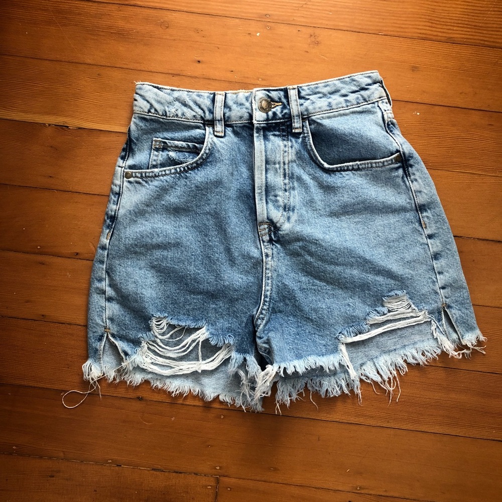 ZARA high rise denim shorts